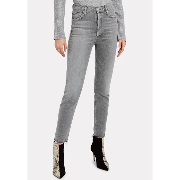 Agolde Denim - Agolde Nico High Rise Skinny Jean in Grey, Size 30